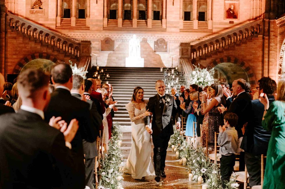 London Wedding Planner Natural History Museum Walking Down The Aisle