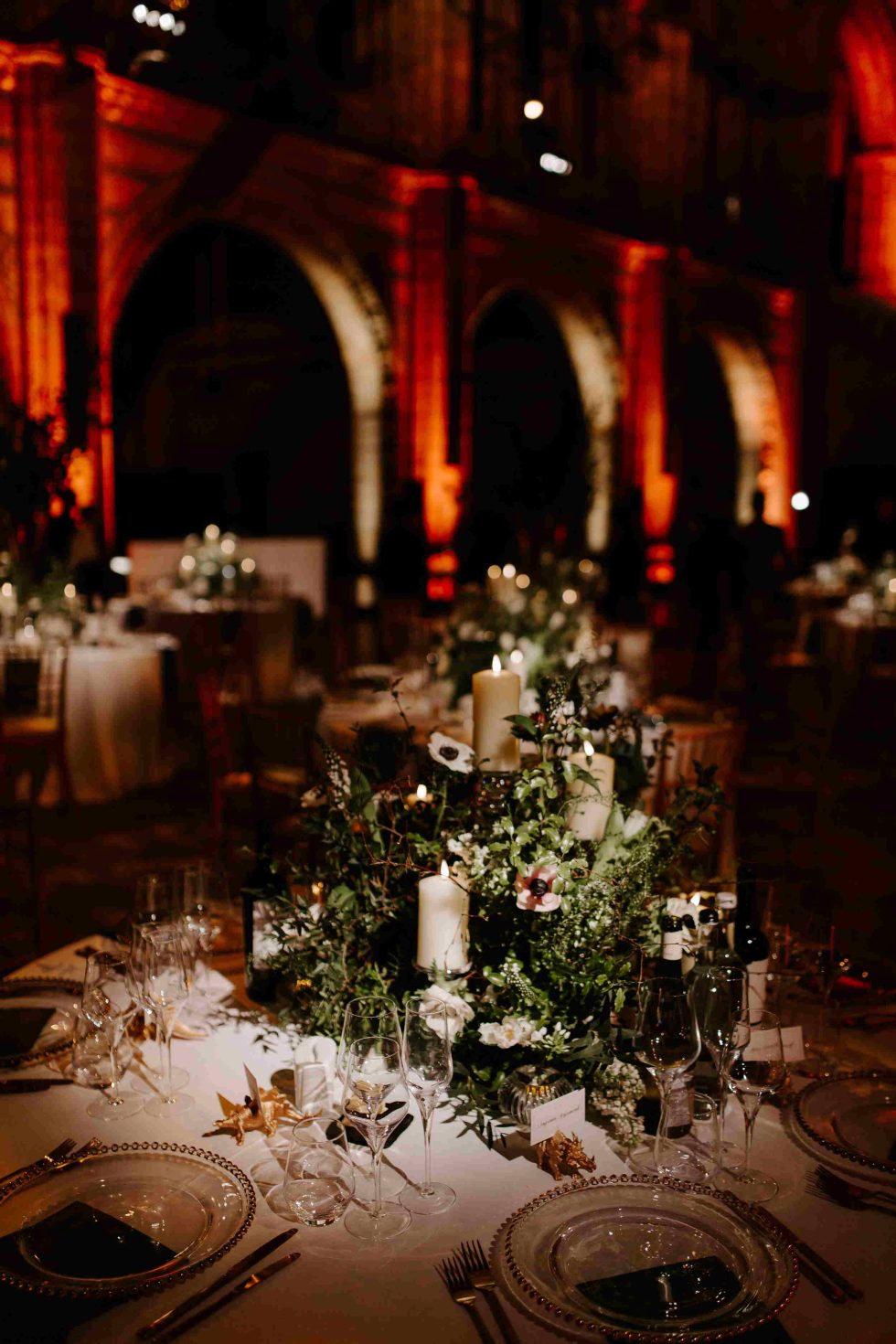 London Wedding Planner Natural History Museum Table Centerpiece