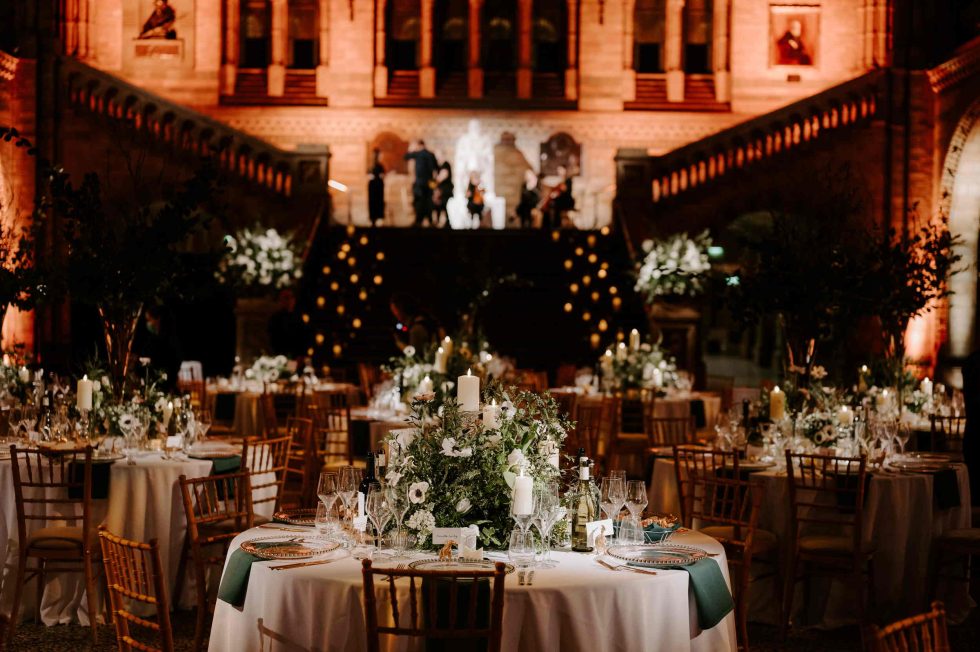 London Wedding Planner Natural History Museum Tables
