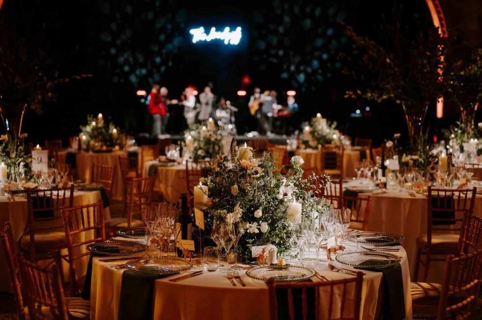 London Wedding Planner Natural History Museum Tables with Band