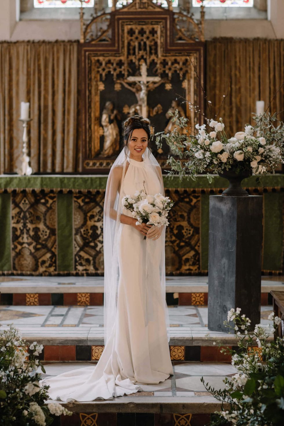 London Wedding Planner Fulham Palace Bride in Chapel