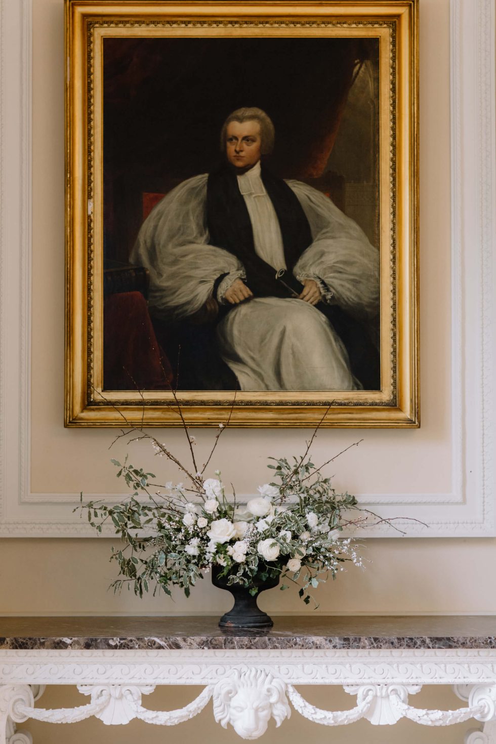 London Wedding Planner Fulham Palace Flowers with Portrait