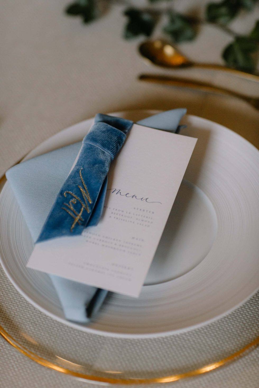 London Wedding Planner Fulham Palace Place Setting